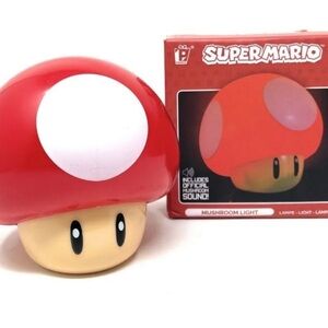 SUPER MARIO BROS. MUSHROOM LIGHT W/ SOUND COLLECTIBLE FIGURE LAMP